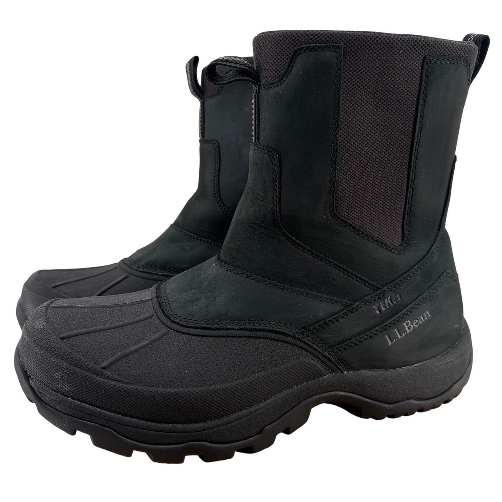 LL Bean Mens Storm Chaser Chelsea Boots 5 Zip Black Waterproof 290588‎ 10.5M